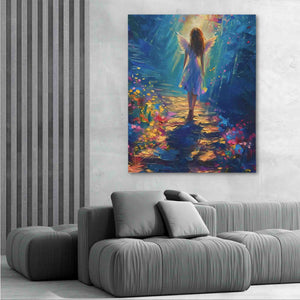 Following an Angel - Large Fantasy Canvas Print