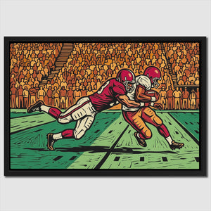 Football Players Collide — Football Players Collide Close Up Landscape 14