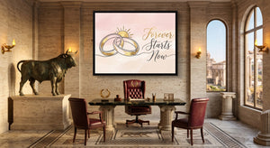 Forever Starts Now Rings โ forever starts now rings roman walls2 1land framed black