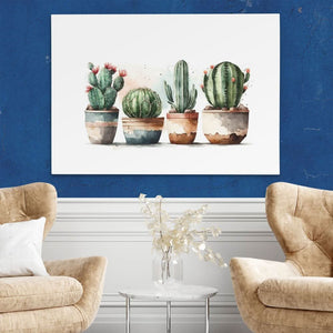 Four Cactus Plants - Luxury Wall Art