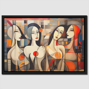 Four Shades of Grace - Large Abstract Canvas Print