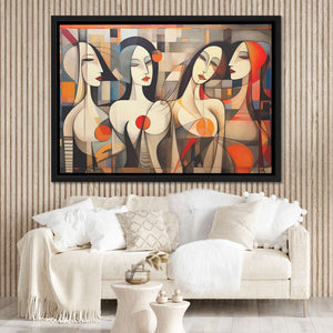 Four Shades of Grace - Red Wall Art