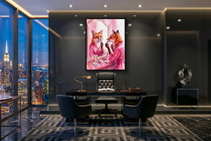 Fox Applies Lipstick - Luxury Wall Art