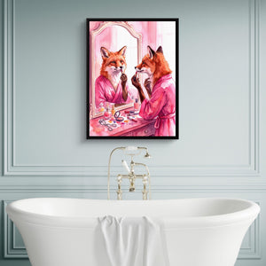 Fox Applies Lipstick - Luxury Wall Art