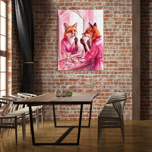 Fox Applies Lipstick โ fox applies lipstick sq brick office building 1port flush print