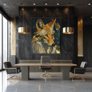 Fox Ember Shadows - Luxury Wall Art