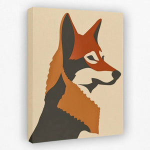 Fox Illustration - Animals Canvas Wall Art
