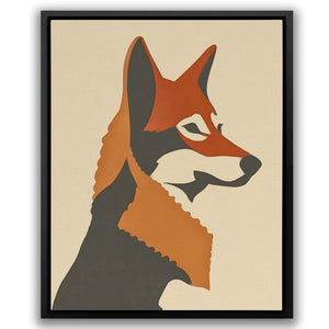 Fox Illustration - Large Minimalist Canvas Print