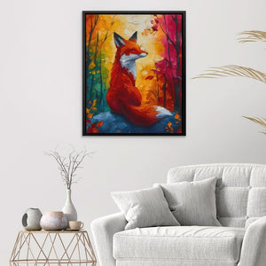 Fox in the Forest - Large Contemporary Canvas Print