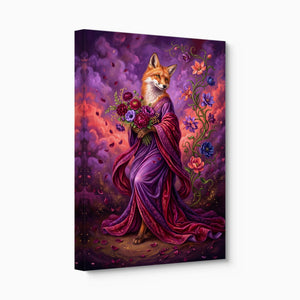 Fox with Bouquet - Luxury Wall Art