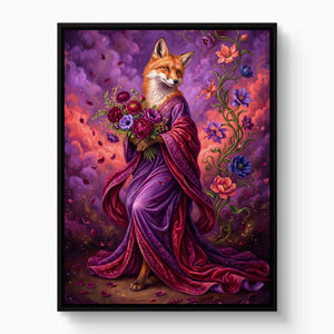 Fox with Bouquet - Luxury Wall Art