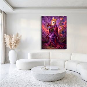 Fox with Bouquet - Luxury Wall Art