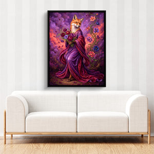 Fox with Bouquet - Luxury Wall Art