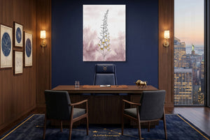 Foxglove Rains โ foxglove rains office with city view 1port flush print