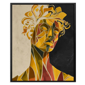Fractured Golden Portrait - Luxury Wall Art