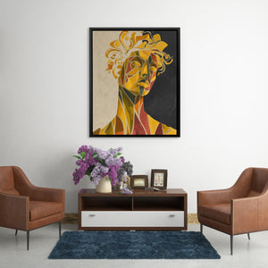 Fractured Golden Portrait - Luxury Wall Art