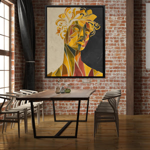 Fractured Golden Portrait - Luxury Wall Art