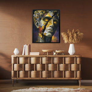 Fractured Golden Soul - Luxury Wall Art