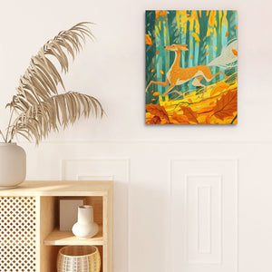 Free Running Through Fall - Luxury Wall Art