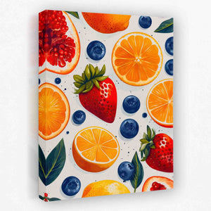 Fresh Fruits - Digital Canvas Wall Art