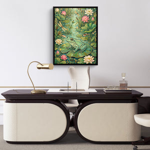Frog Lily Pond โ frog lily pond sq luxury office desk 1port framed black