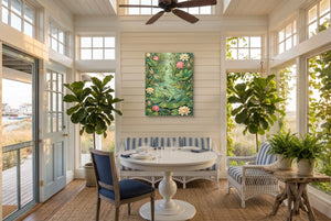 Frog Lily Pond โ frog lily pond sunroom with furniture 1port flush print
