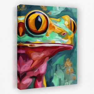 Frog Ochre Expressionist — Frog Ochre Expressionist Portrait Side View Mirror 306