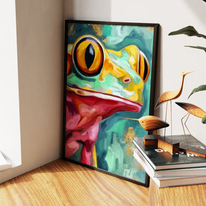 Frog Ochre Expressionist — Frog Ochre Expressionist New Living Room Wall Apartment Zoom 210
