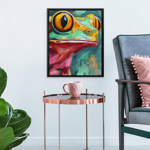 Frog Ochre Expressionist — Frog Ochre Expressionist Pink Cup 234