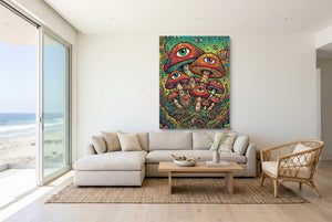 Fungi Eye Network โ fungi eye network living room with couch 1port flush print
