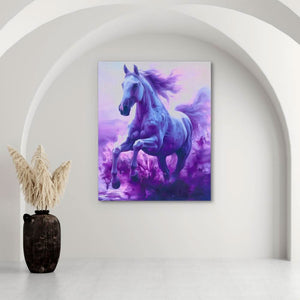 Galloping Amethyst - Wall Art in Black Frame