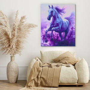 Galloping Amethyst - Purple Horse Canvas Print