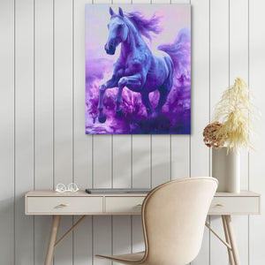 Galloping Amethyst - Purple Canvas Wall Art