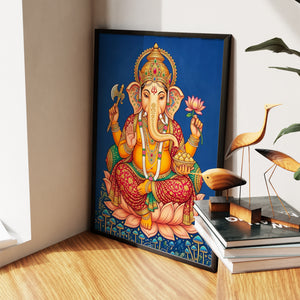 Ganesh Golden Lotus — Ganesh Golden Lotus New Living Room Wall Apartment Zoom 211