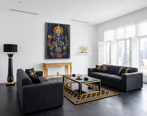 Ganesha Charcoal Crown — Ganesha Charcoal Crown Egypt Themed Room Port Angle 117