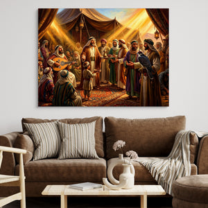 Gathering Golden Light โ gathering golden light sq brown couch 1land flush print