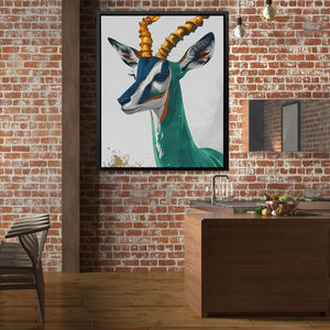 Gazelle's Gaze - Wall Art in Black Frame