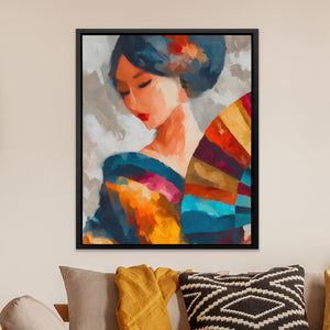 Geisha Ink Wash — Geisha Ink Wash Orange Room Zoom 227