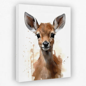 Gentle Fawn - Animals Canvas Wall Art