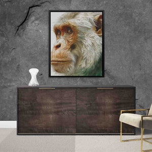 Geometric Ape - Digital Wall Art in Black Frame