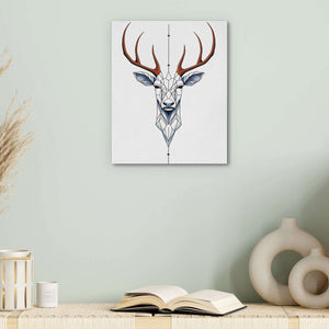Ghostly Buck - White Deer Canvas Print