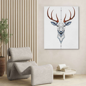 Ghostly Buck - White Wall Art
