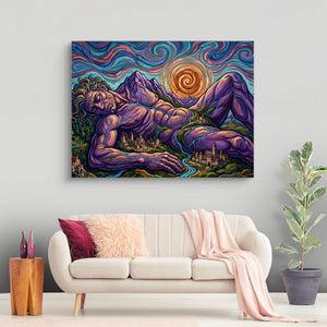 Giant Starry Night โ giant starry night sq land nice living room 1land flush print