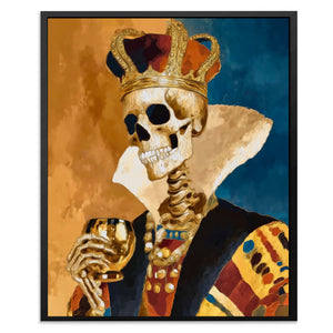 Gilded Death's Crown - Luxury Wall Art