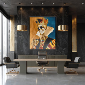 Gilded Death's Crown - Luxury Wall Art