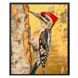 Gilded Drummer - Bird Art for Home Office