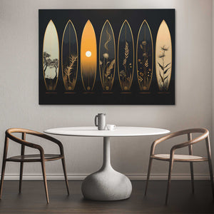 Gilded Rides - Black Canvas Wall Art