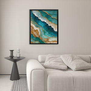 Gilded Tidal Memory - Luxury Wall Art