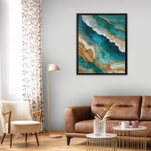 Gilded Tidal Memory - Luxury Wall Art