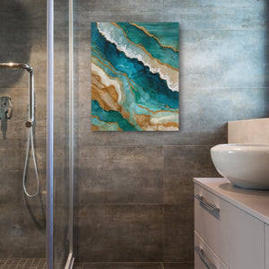 Gilded Tidal Memory - Luxury Wall Art